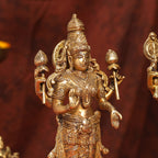 Brass Standing Vishnu Lakshmi Set (15 Inch) Vedansh Craft