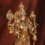Brass Standing Vishnu Lakshmi Set (15 Inch) Vedansh Craft