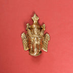 Brass Right Trunk Ganesha Face Wall Hanging (6 Inch) Vedansh Craft