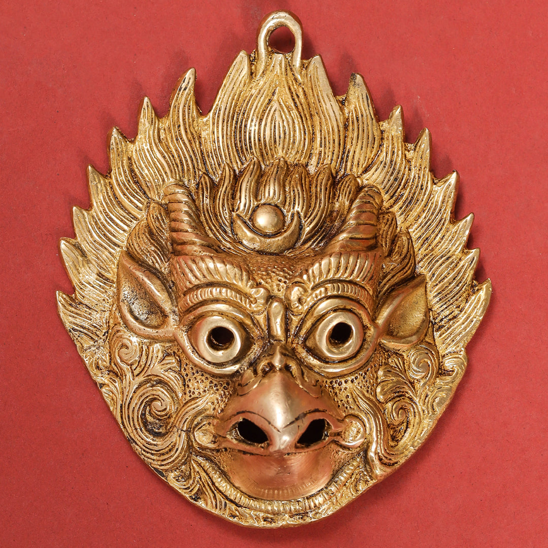 Brass Garud Face Wall Hanging (6 Inch) Vedansh Craft