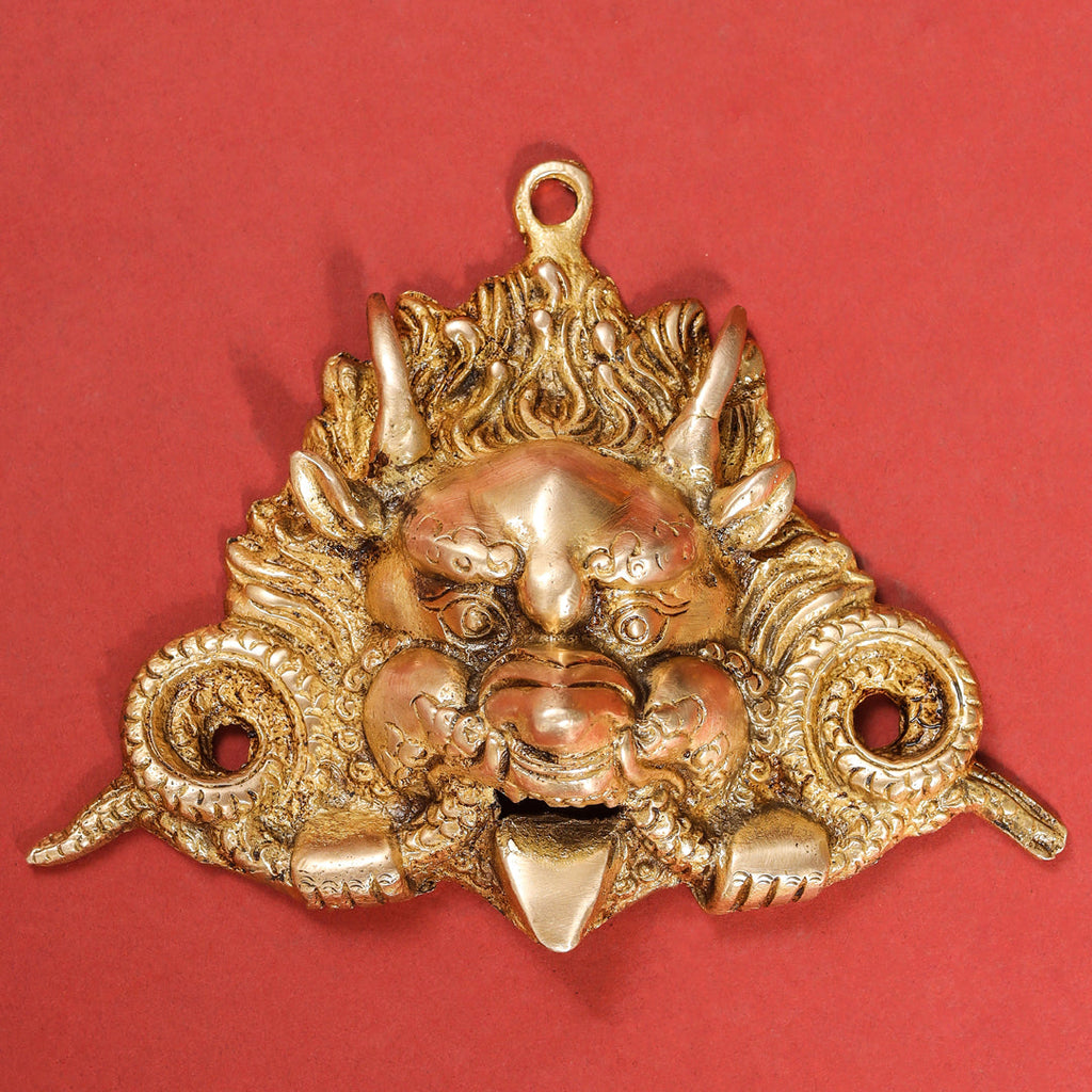 Brass Yali Face Wall Hanging (5.5 Inch) Vedansh Craft