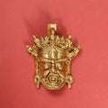 Brass Tibetan Buddhist Mahakala Mask Wall Hanging (5 Inch) Vedansh Craft