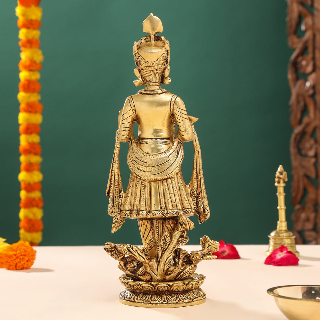 Brass Yogi Swami Narayan Statue (7 Inch) Vedansh Craft