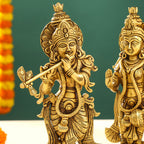 Brass Superfine Standing Radha krishna Idols Set (12 Inch) Vedansh Craft