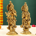 Brass Superfine Standing Radha krishna Idols Set (12 Inch) Vedansh Craft