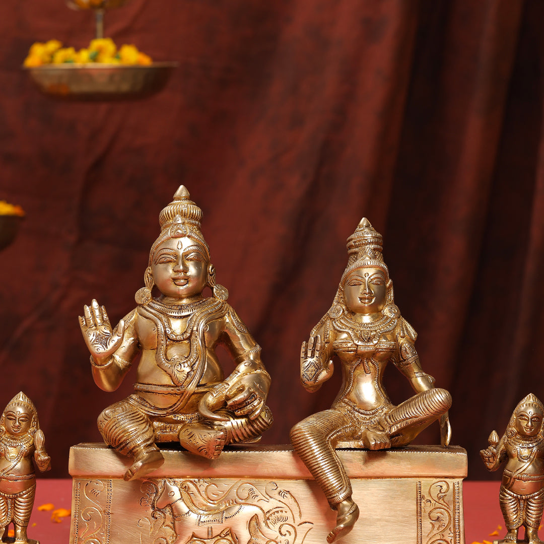 Brass Sitting Kuber And Lakshmi Idol (12 Inch) Vedansh Craft