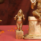 Brass Sitting Kuber And Lakshmi Idol (12 Inch) Vedansh Craft