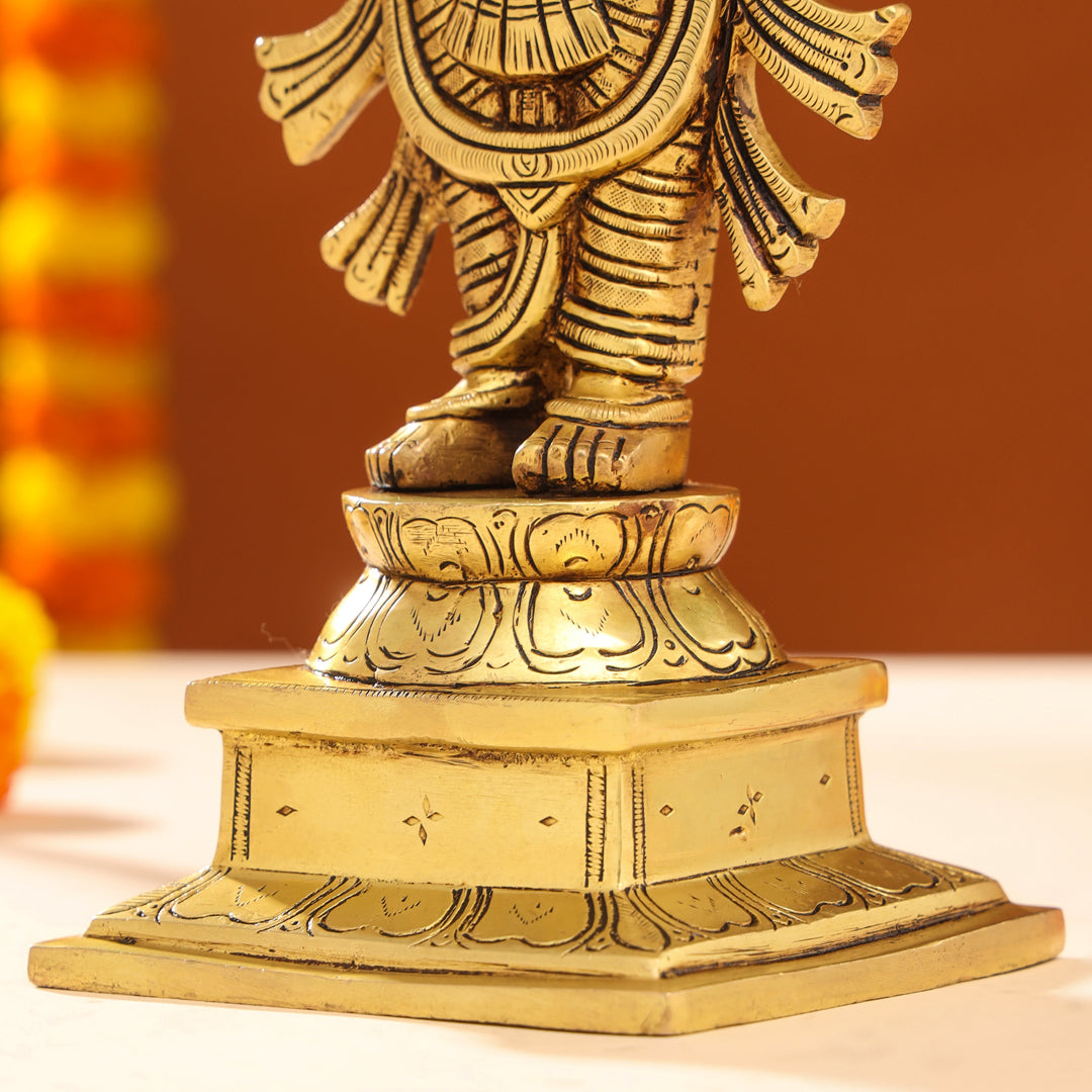 Brass Lord Dhanvantari Idol (13 Inch) Vedansh Craft