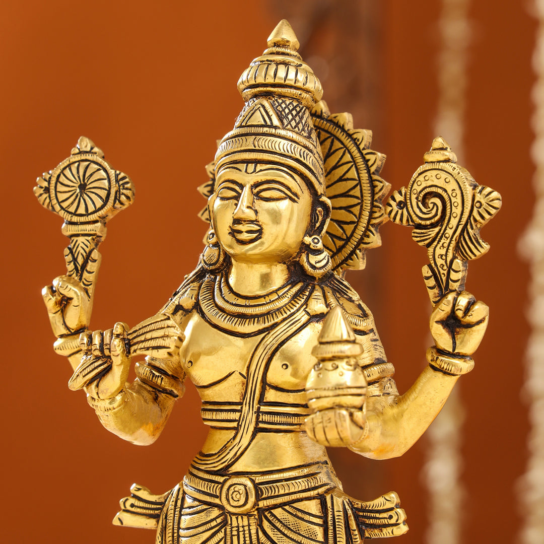 Brass Lord Dhanvantari Idol (13 Inch) Vedansh Craft
