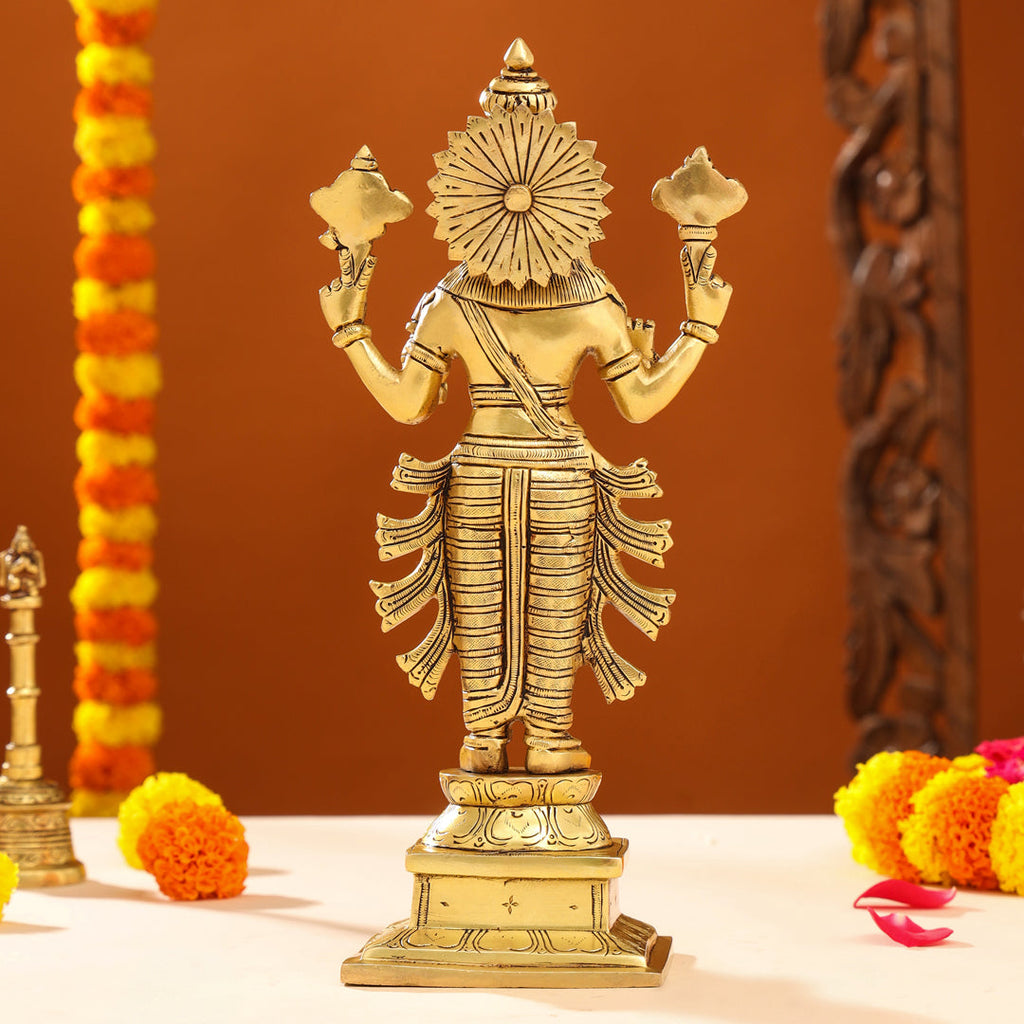 Brass Lord Dhanvantari Idol (13 Inch) Vedansh Craft