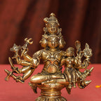 Brass Shiva Parvati Sitting Statue Vedansh Craft