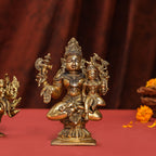 Brass Shiva Parvati Sitting Statue Vedansh Craft