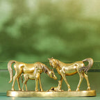 Brass Modern Horse Showpiece (11 Inch) Vedansh Craft