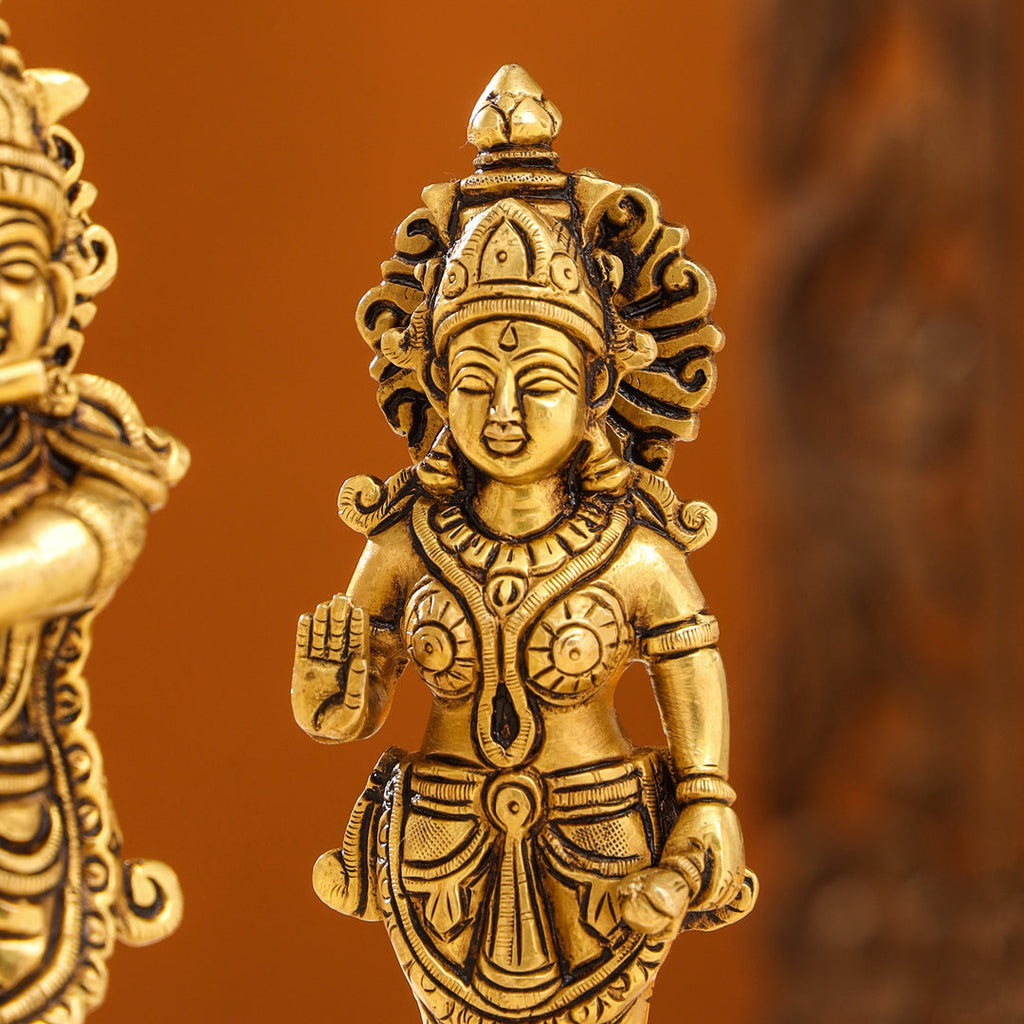 Brass Superfine Standing Radha krishna Idols Set (7 Inch) Vedansh Craft