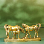 Brass Modern Horse Showpiece (11 Inch) Vedansh Craft