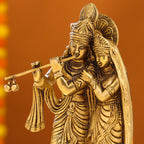 Brass Superfine Standing Radha Krishna Idol (9 Inch) Vedansh Craft