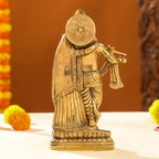 Brass Superfine Standing Radha Krishna Idol (9 Inch) Vedansh Craft