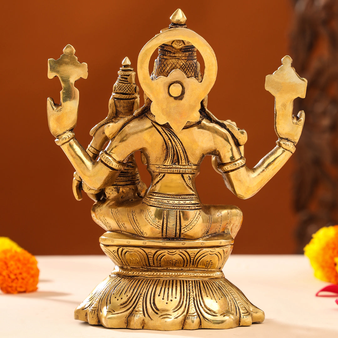 Brass Superfine Sitting Varaha Lakshmi Idol (10 Inch) Vedansh Craft