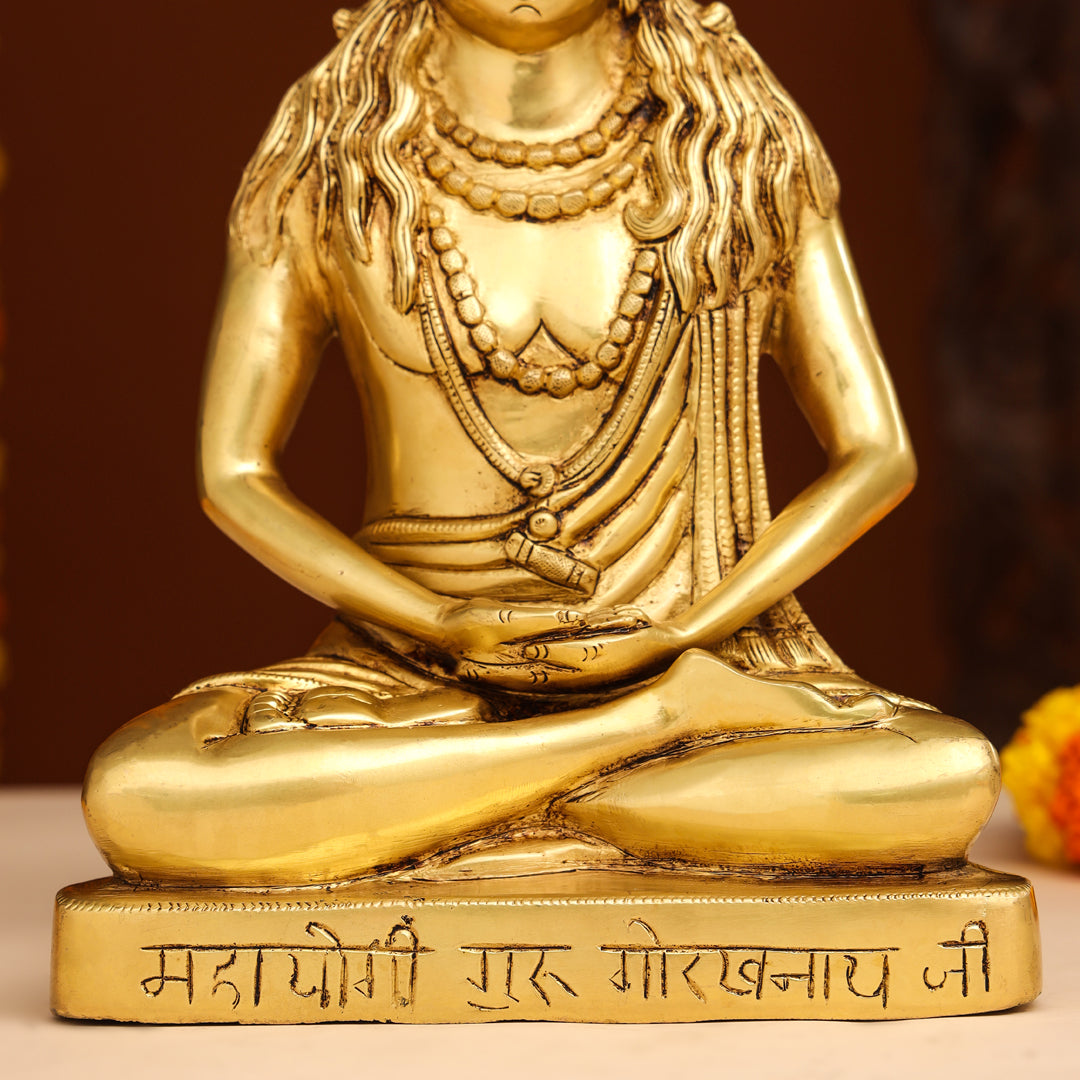 Brass Saint Gorakhnath Statue (11.5 Inch) Vedansh Craft