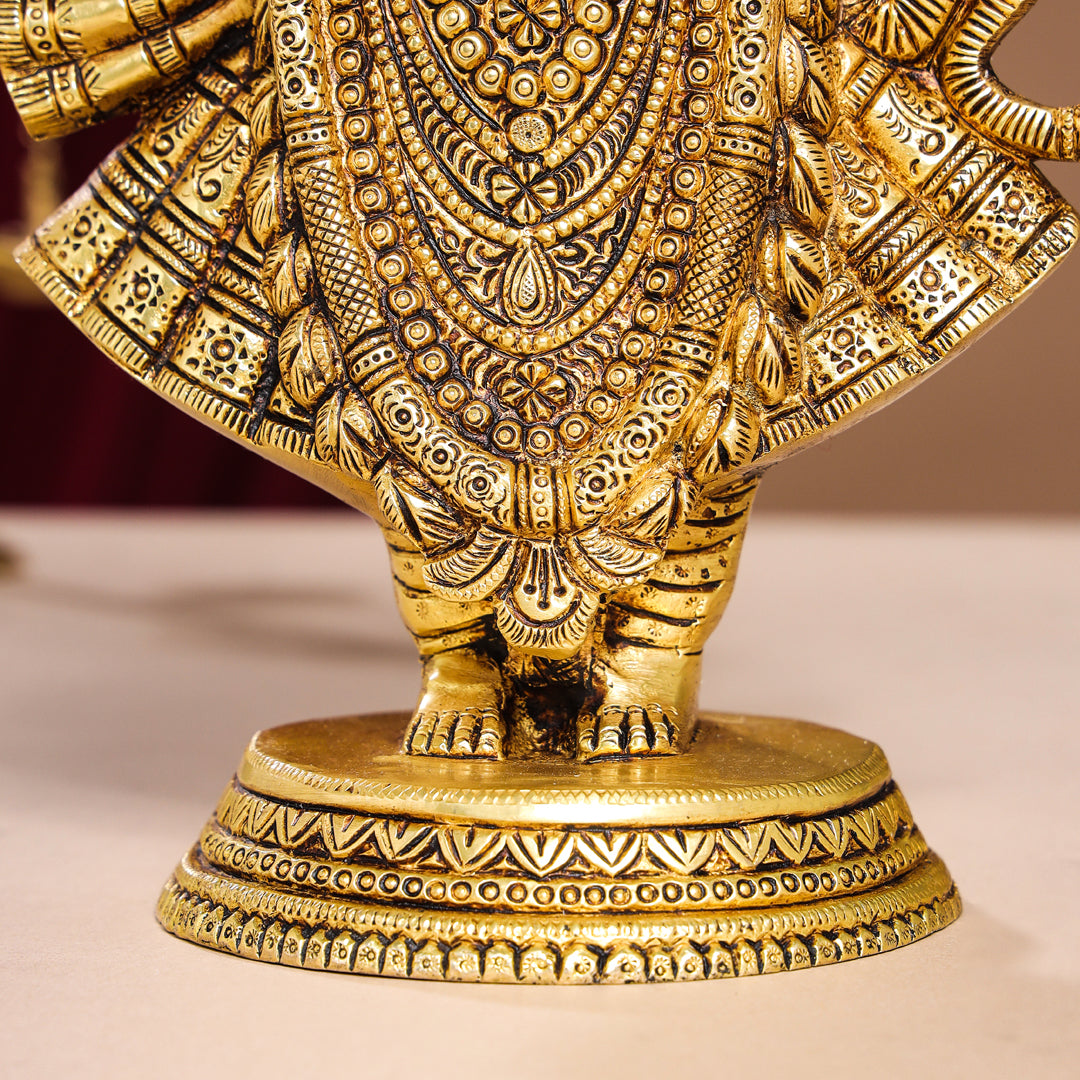 Brass Lord Shrinathji Idol (13 Inch) Vedansh Craft