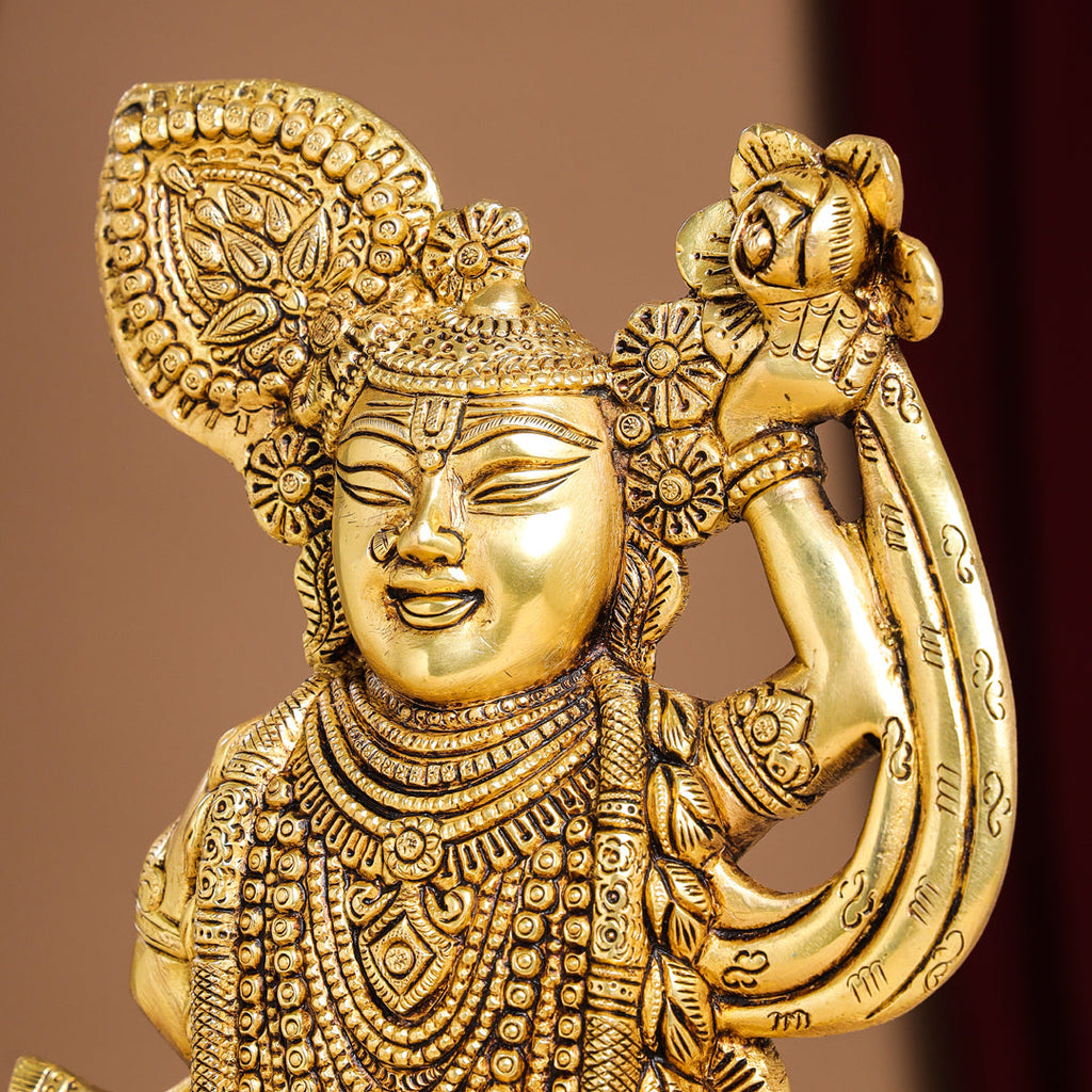 Brass Lord Shrinathji Idol (13 Inch) Vedansh Craft