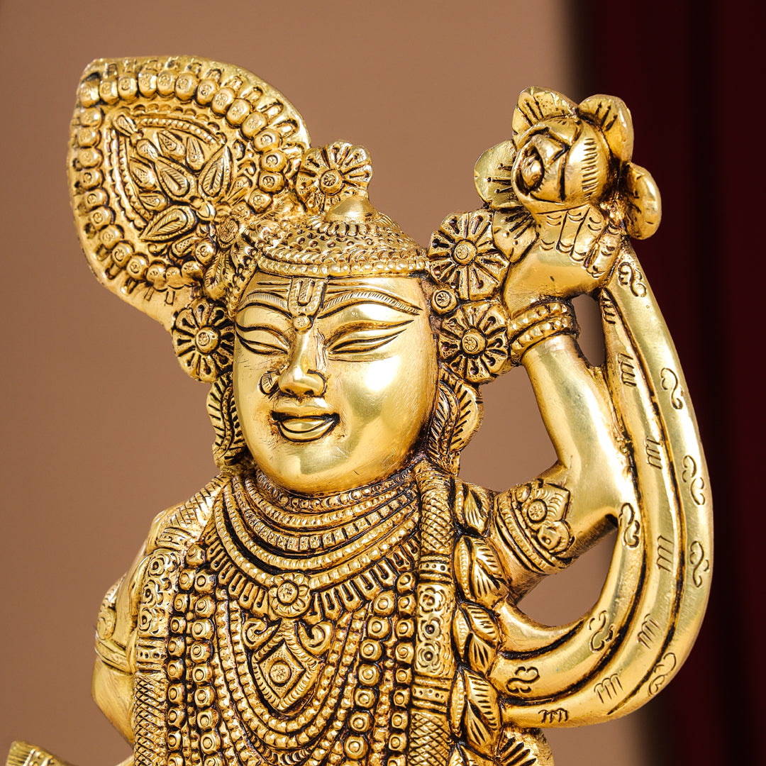 Brass Lord Shrinathji Idol (13 Inch) Vedansh Craft