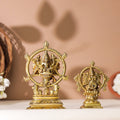 Brass Vishnu Narasimha Chakratalwar Statue Vedansh Craft
