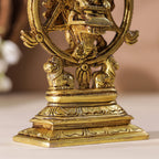Brass Vishnu Narasimha Chakratalwar Statue Vedansh Craft