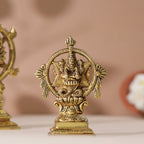 Brass Vishnu Narasimha Chakratalwar Statue Vedansh Craft