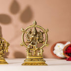 Brass Vishnu Narasimha Chakratalwar Statue Vedansh Craft