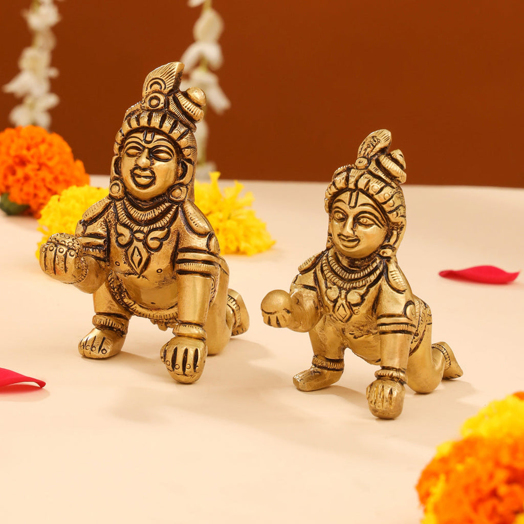 Brass Laddu Gopal Idol Vedansh Craft