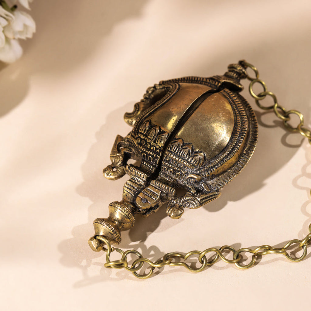 Brass Chuna Dani With Long Chain And Stick (2.5 Inch) Vedansh Craft