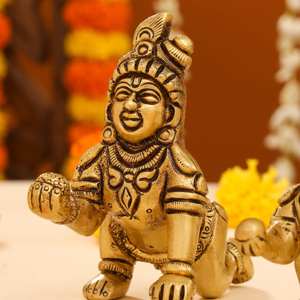 Brass Laddu Gopal Idol Vedansh Craft