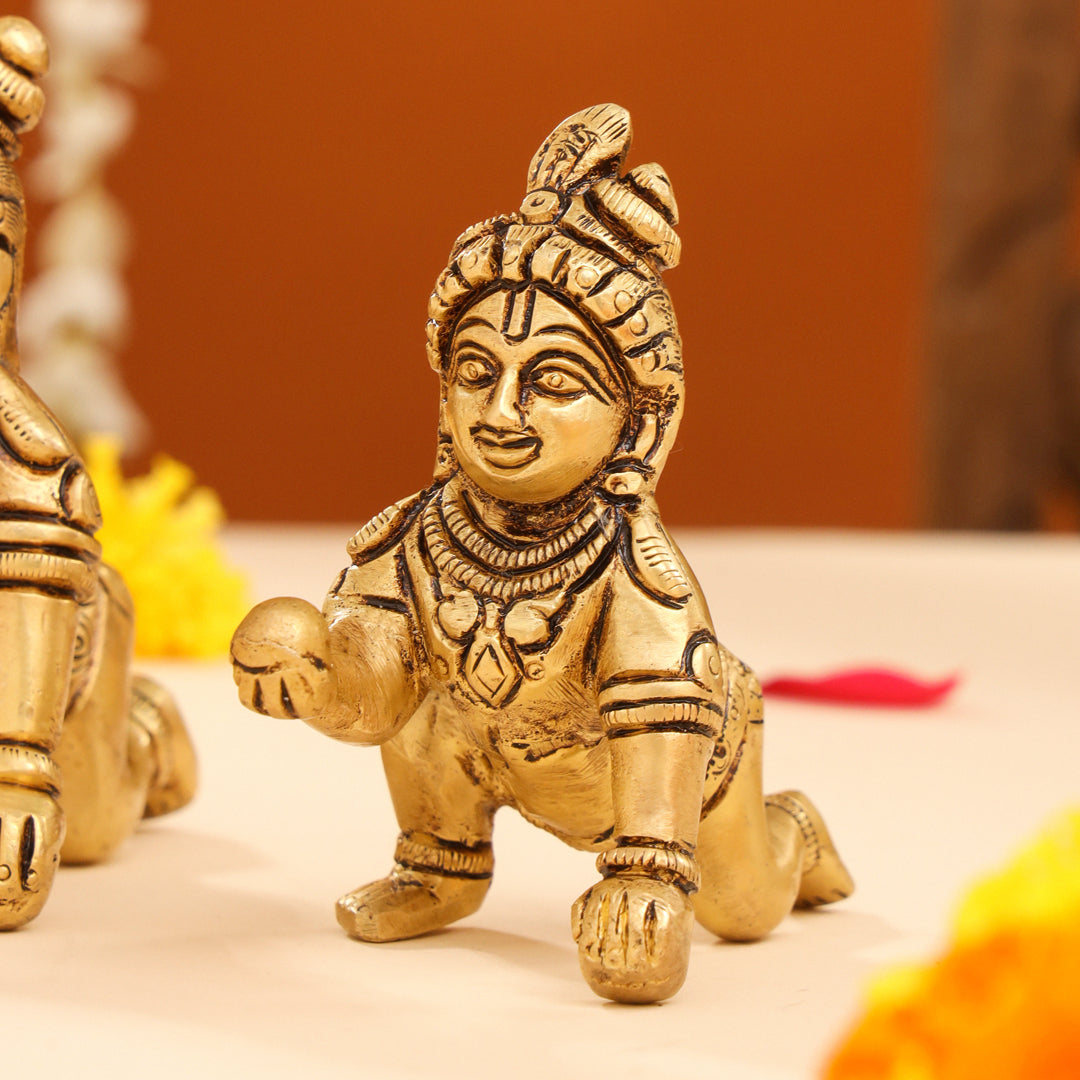 Brass Laddu Gopal Idol Vedansh Craft
