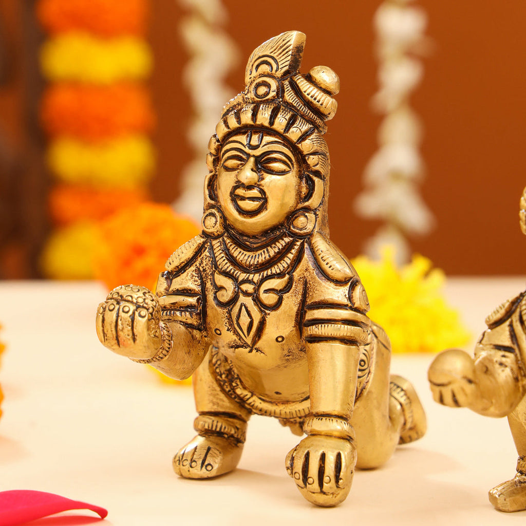 Brass Laddu Gopal Idol Vedansh Craft