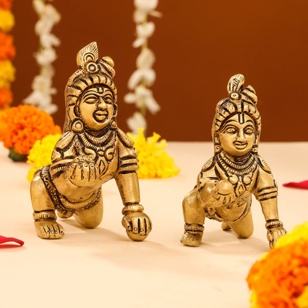 Brass Laddu Gopal Idol Vedansh Craft