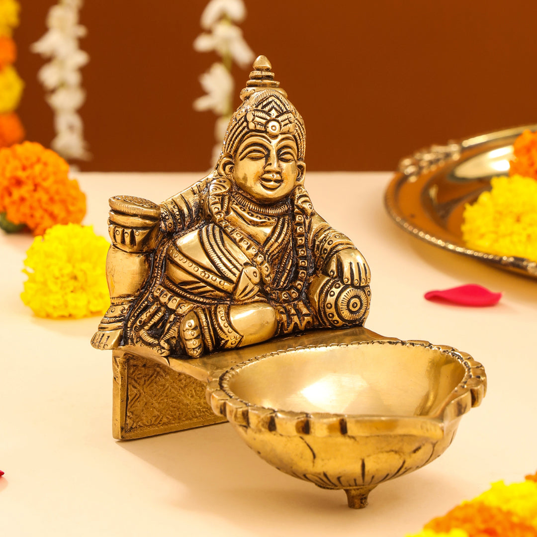 Brass Superfine Kuber Diya (4.5 Inch) Vedansh Craft