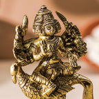 Brass Sitting Lord Murugan/Kartikeya Idol (5 Inch) Vedansh Craft