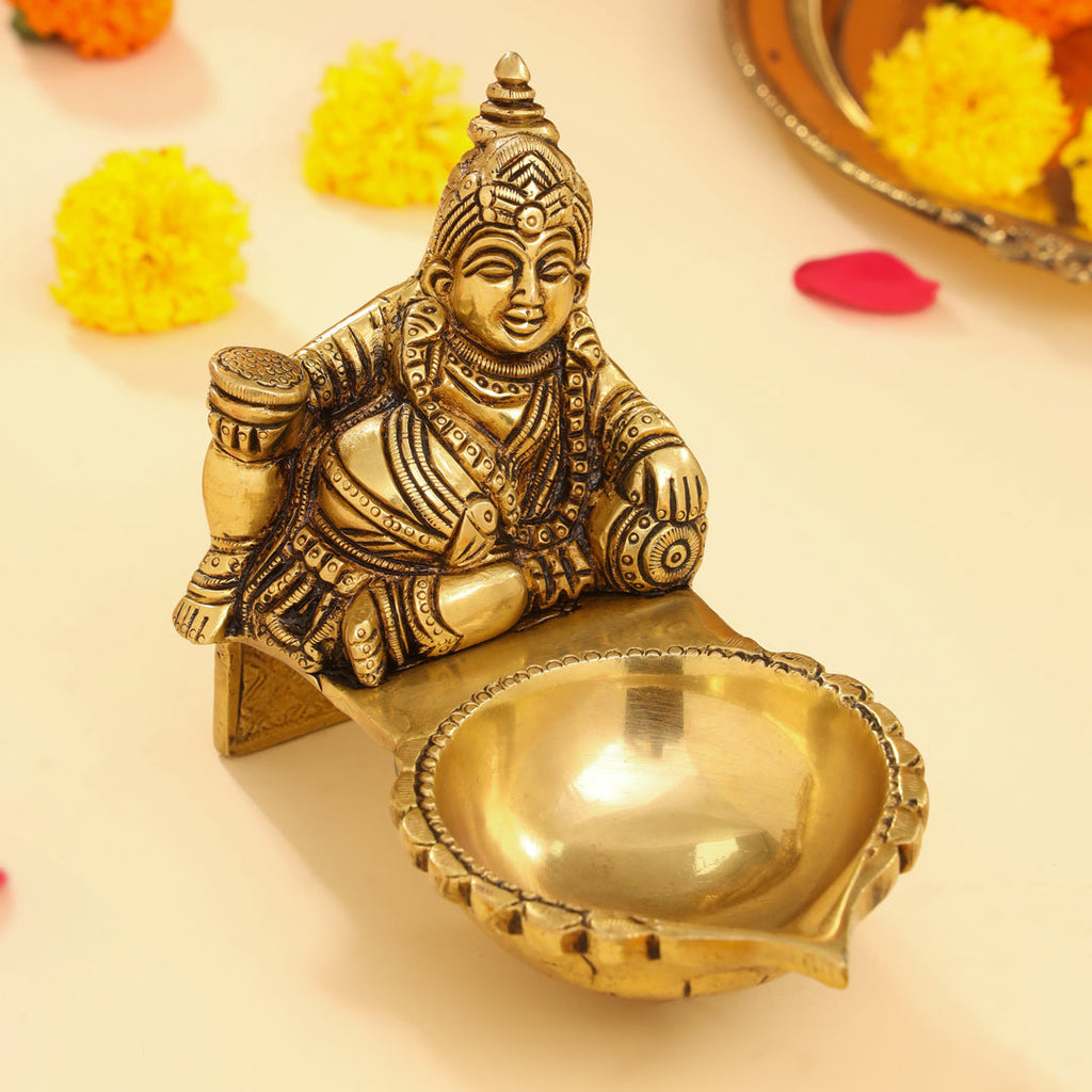 Brass Superfine Kuber Diya (4.5 Inch) Vedansh Craft