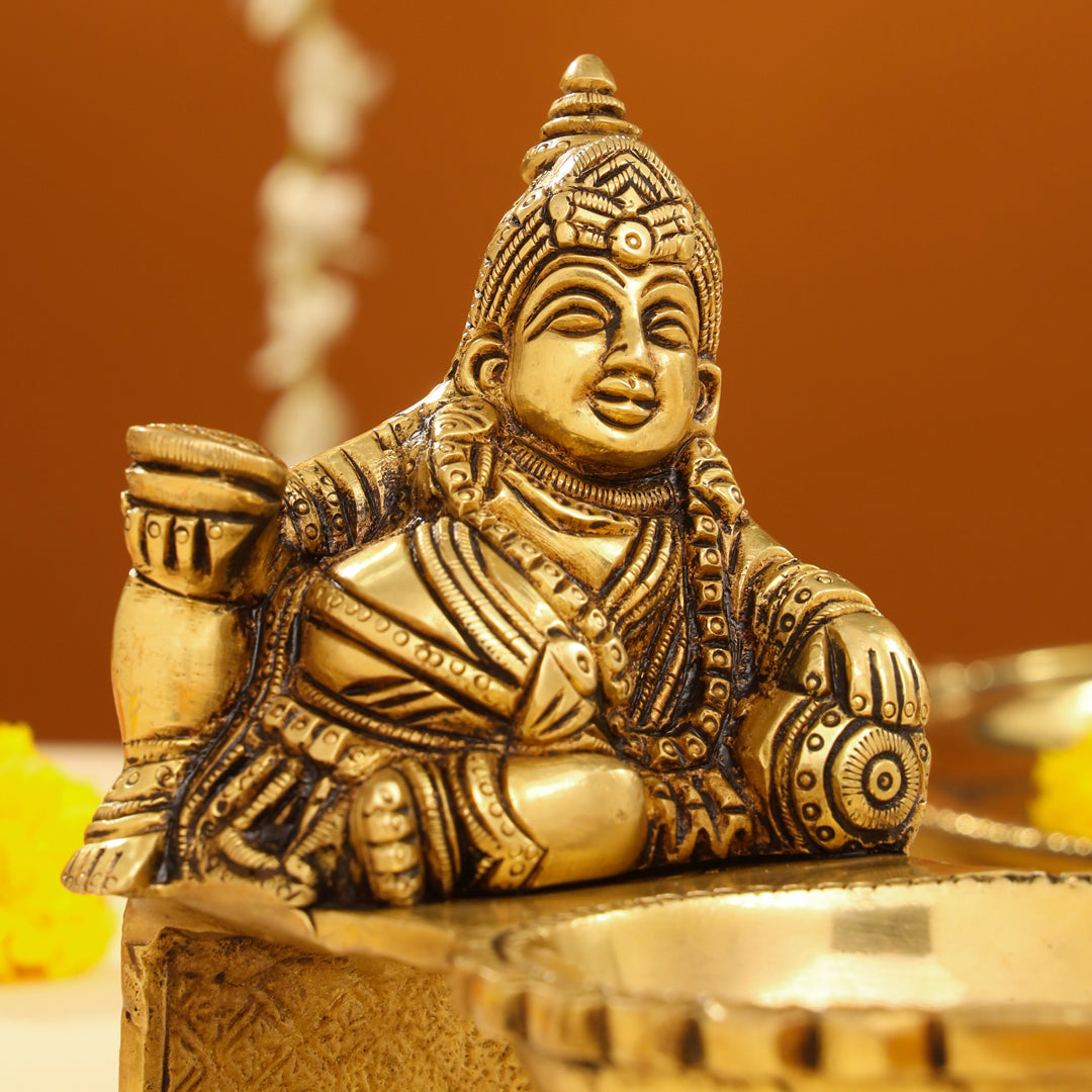 Brass Superfine Kuber Diya (4.5 Inch) Vedansh Craft