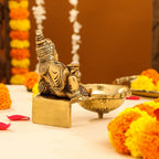 Brass Superfine Kuber Diya (4.5 Inch) Vedansh Craft
