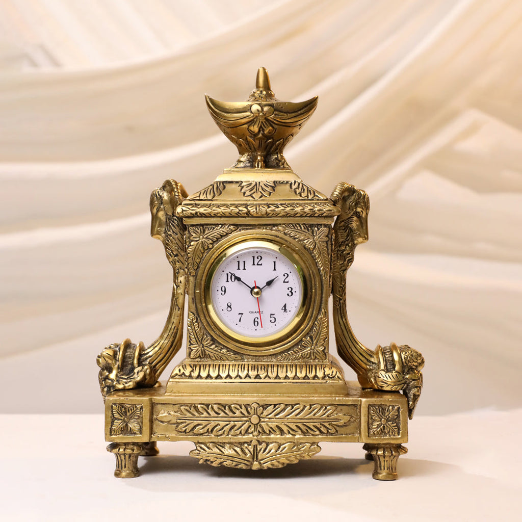 Brass Vintage Table Clock/Watch (10.5 Inch) Vedansh Craft
