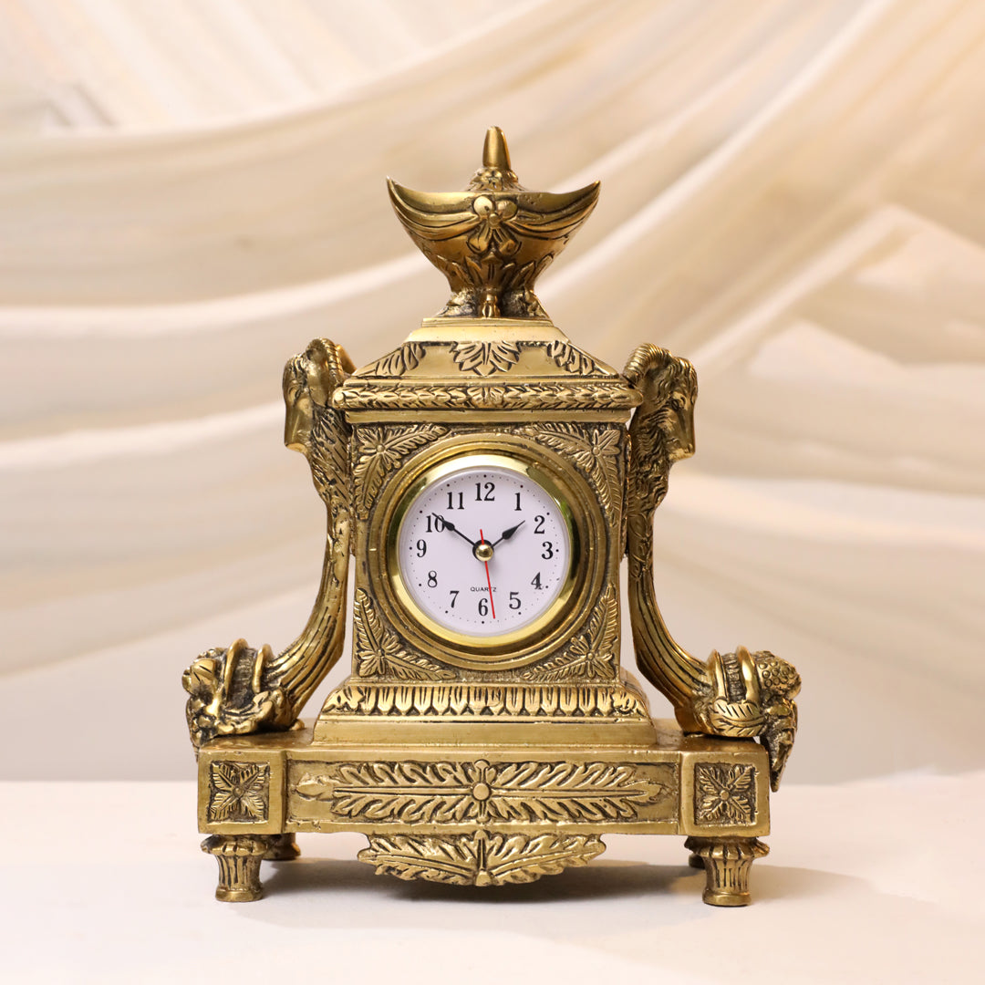 Brass Vintage Table Clock/Watch (10.5 Inch) Vedansh Craft