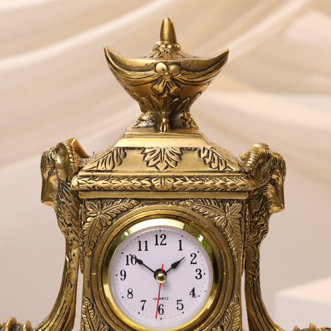 Brass Vintage Table Clock/Watch (10.5 Inch) Vedansh Craft