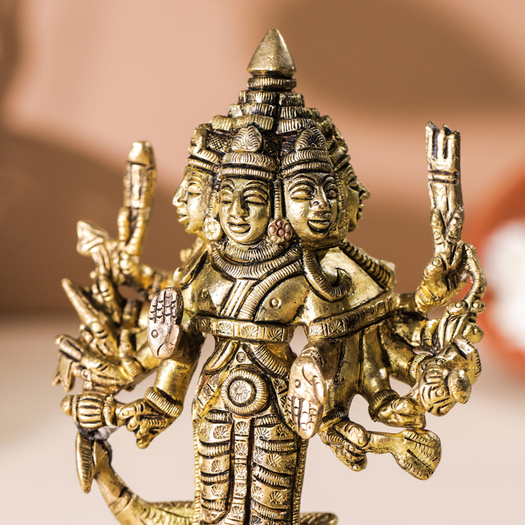Brass Standing Lord Murugan/Kartikeya Idol (6 Inch) Vedansh Craft