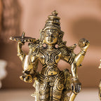 Brass Standing Vishnu Lakshmi Set (6 Inch) Vedansh Craft