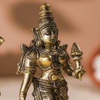Brass Standing Vishnu Lakshmi Set (6 Inch) Vedansh Craft