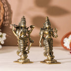 Brass Standing Vishnu Lakshmi Set (6 Inch) Vedansh Craft