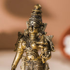 Brass Standing Vishnu Lakshmi Set (6 Inch) Vedansh Craft