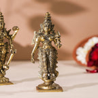 Brass Standing Vishnu Lakshmi Set (6 Inch) Vedansh Craft
